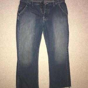 Banana Republic Men Distressed Utility Blue Jeans Size 38x32
